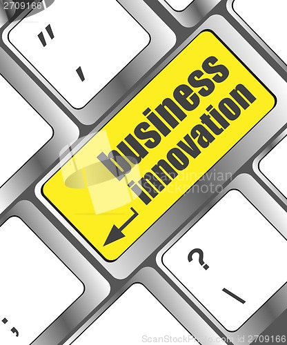 Image of business innovation - business concepts on computer keyboard, business concept