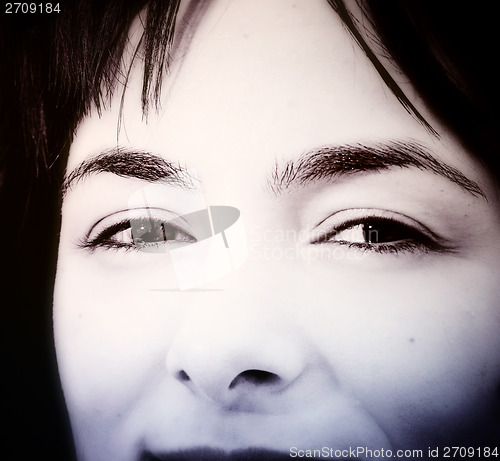 Image of Beautiful young woman face. 
