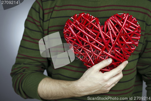 Image of Hand made red heart