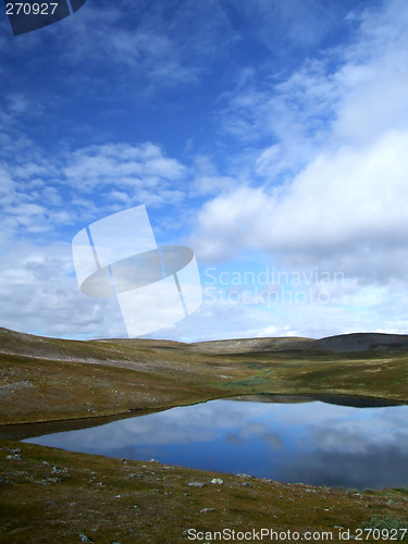 Image of Lake reflection cloudscape