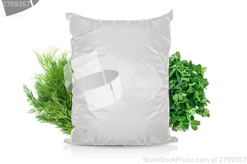 Image of White Blank Foil Food Bag