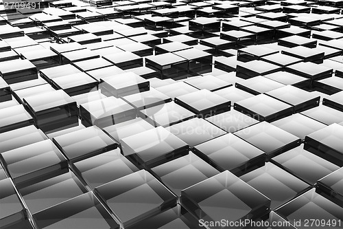 Image of abstract glass cubes background