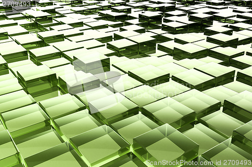 Image of abstract glass cubes background