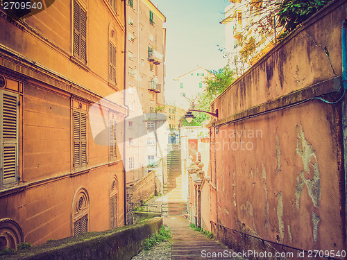 Image of Retro look Genoa old town