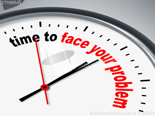 Image of time to face your problem