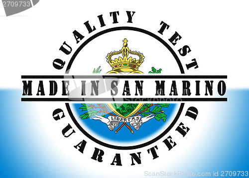 Image of Quality test guaranteed stamp 