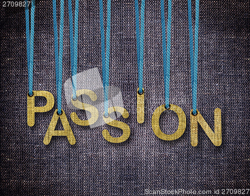 Image of Passion Letters hanging strings