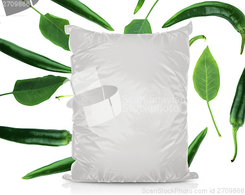 Image of White Blank Foil Food Bag