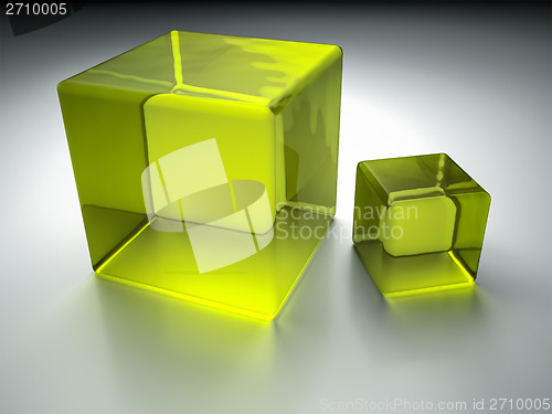 Image of green cubes