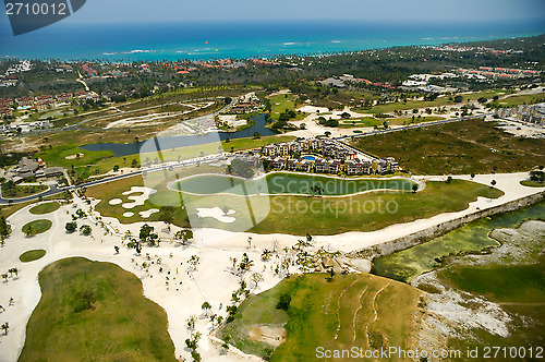 Image of Elevevated view of golf course