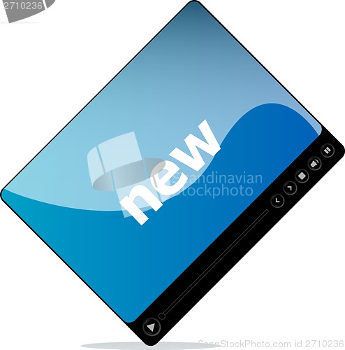 Image of Video movie media player with new on it