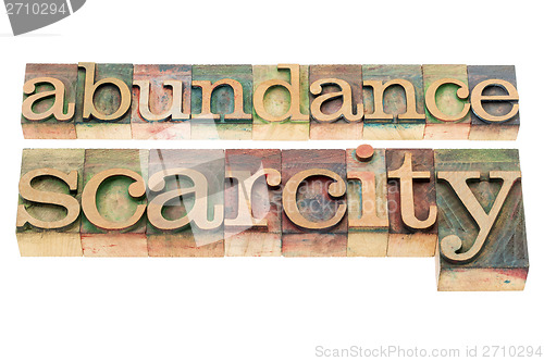 Image of abundance and scarcity