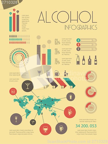 Image of Alcohol Infographic Template.