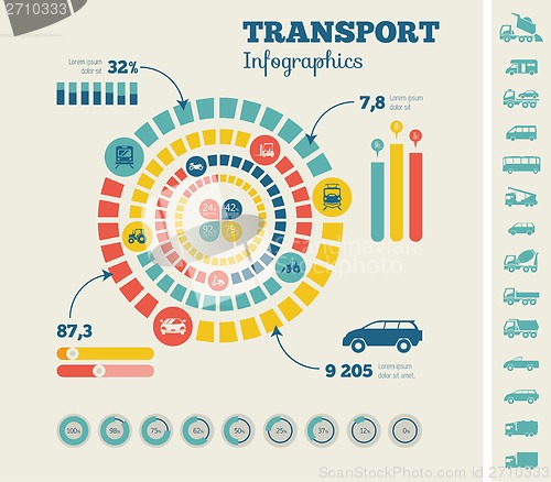 Image of Transportation Infographic Template.