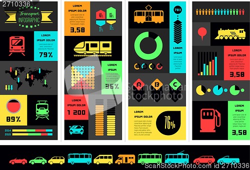 Image of Transportation Infographic Template.