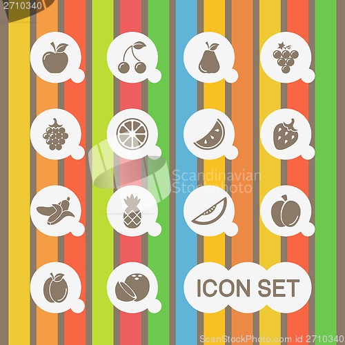 Image of Healthy Food Icon Set.