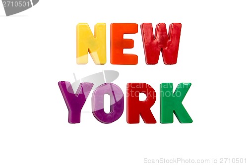 Image of Letter magnets NEW YORK isolated on white