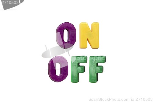 Image of Letter magnets ON OFF