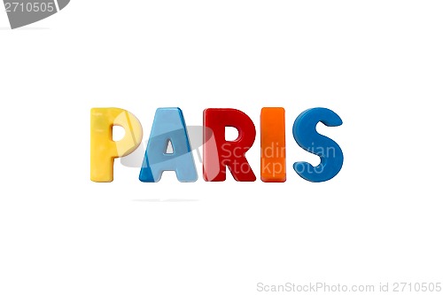 Image of Letter magnets PARIS isolated on white