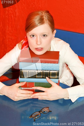Image of Girl with books