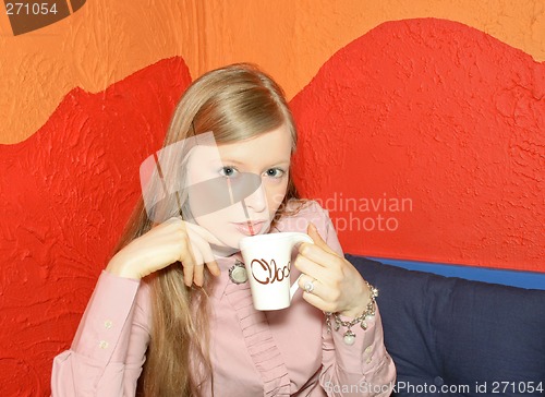 Image of Girl with coffee