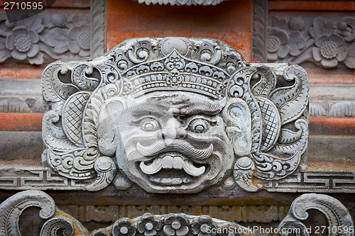 Image of Portrait of a mythical character on the wall of the Indonesian t