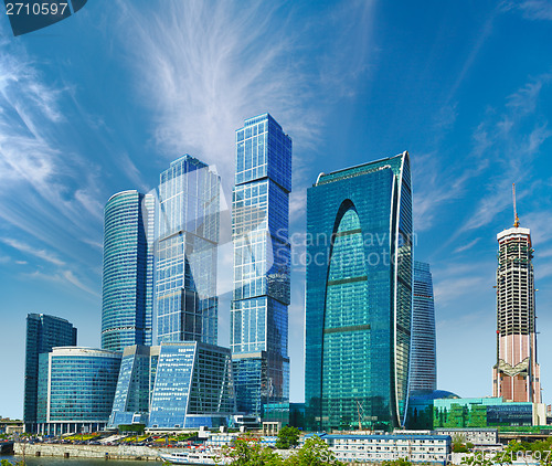 Image of Business center with skyscrapers - Moscow City, Russia