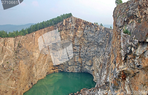 Image of Lake in the rocks.