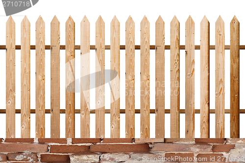 Image of fir wood simple isolated fence