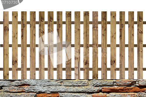 Image of isolated planks fence