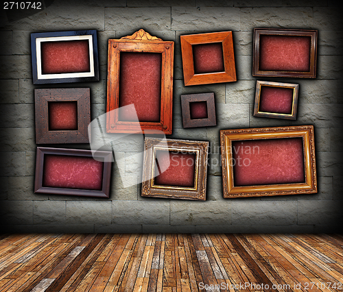 Image of architectural backdrop with frames for your message