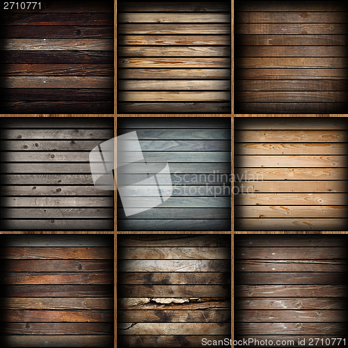 Image of colorful wooden planks collection