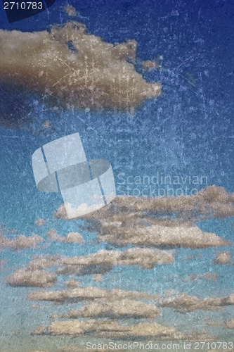 Image of clouds on grungy background