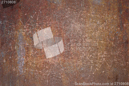 Image of scratched rust on metal surface