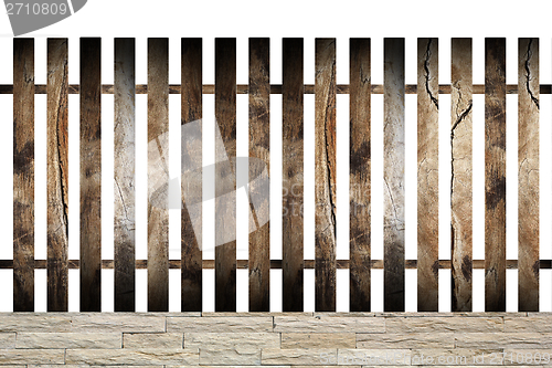 Image of isolated wood fence for your design