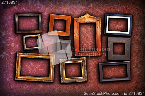 Image of beautiful backdrop with vintage frames