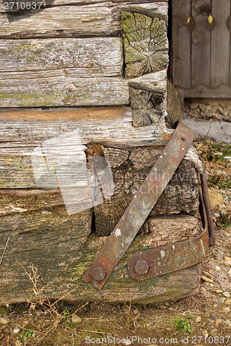 Image of reparations on old wooden structure