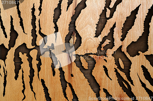 Image of abstract wood texture like tiger pattern