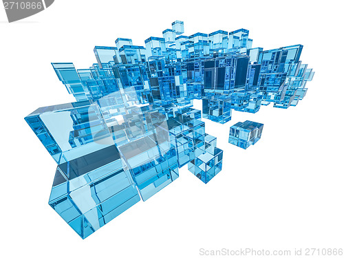 Image of abstract glass cubes background