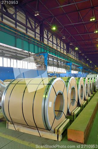 Image of rolls of steel sheet 