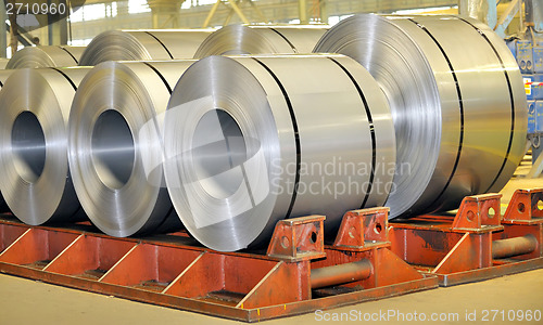 Image of rolls of steel sheet 