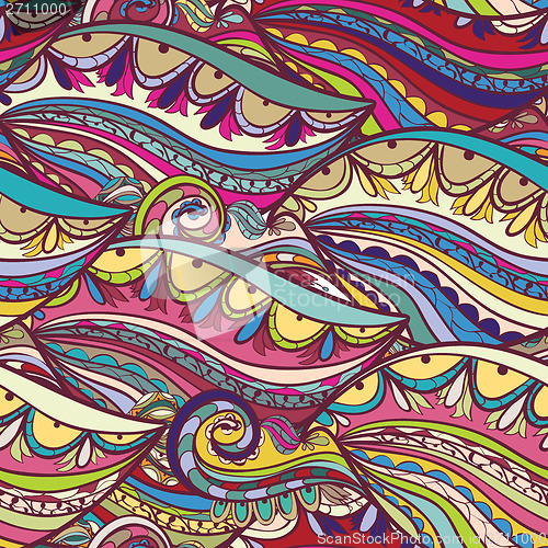 Image of hand-drawn pattern, arabic style background