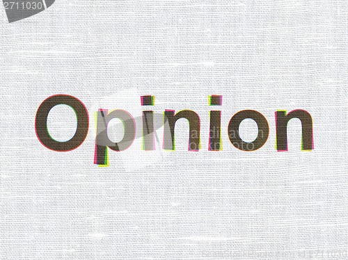Image of Advertising concept: Opinion on fabric texture background
