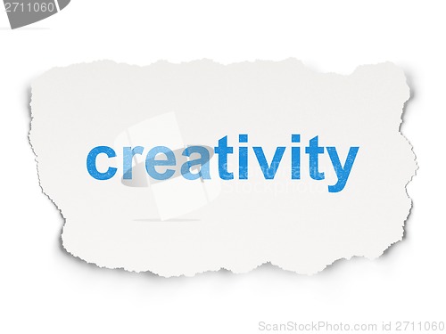Image of Advertising concept: Creativity on Paper background