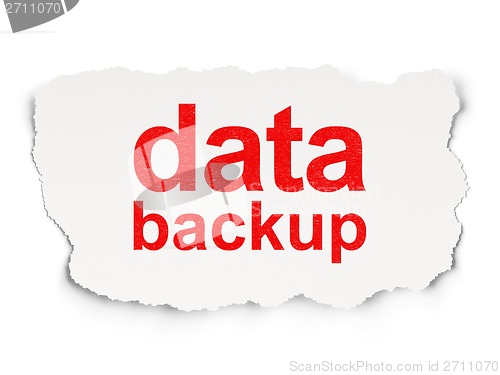 Image of Data concept: Data Backup on Paper background