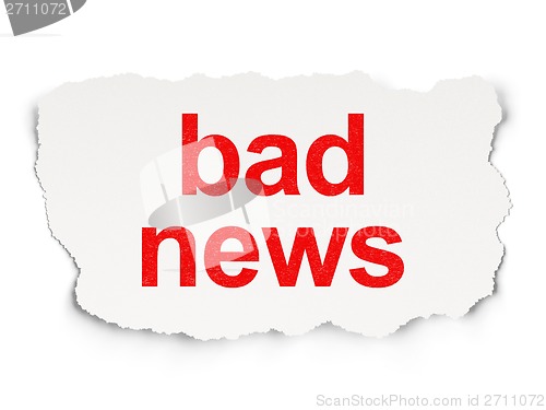 Image of News concept: Bad News on Paper background