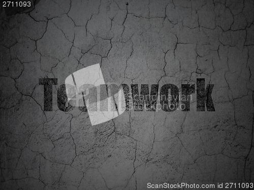 Image of Business concept: Teamwork on grunge wall background