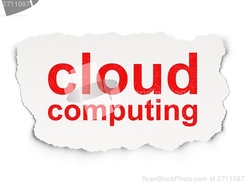 Image of Cloud technology concept: Cloud Computing on Paper background