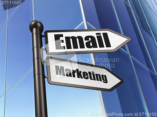 Image of Business concept: sign Email Marketing on Building background