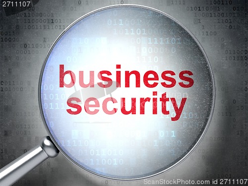 Image of Privacy concept: Business Security with optical glass